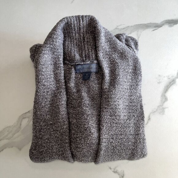 Barefoot Dreams Cozychic Lite Circle Cardigan Size M Purple Open Front Pockets - Picture 11 of 11